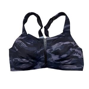 Victoria's Secret Knockout Front-Close Sports Bra Dreamy Zebra Size 34D